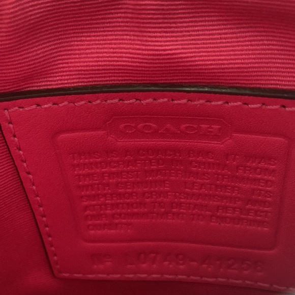 Coach Signature Pink Crossbody Purse - Picture 11 of 11